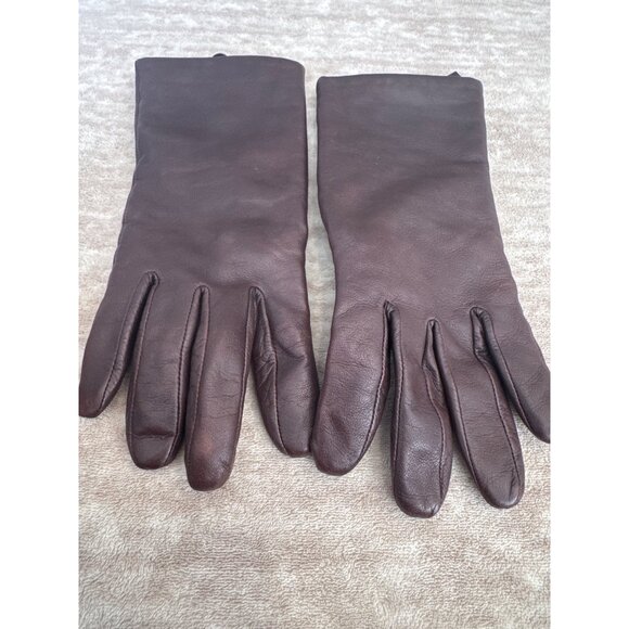 Mixit Women's Leather Gloves Size 7/12 Chocolate Brown - Picture 7 of 8